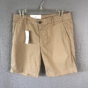 AG Adriano Goldschmied Wanderer Short Mens 30 Khaki Slim Stretch Sateen NWT